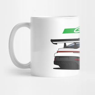 Rear car 911 gt3 rs white green Mug